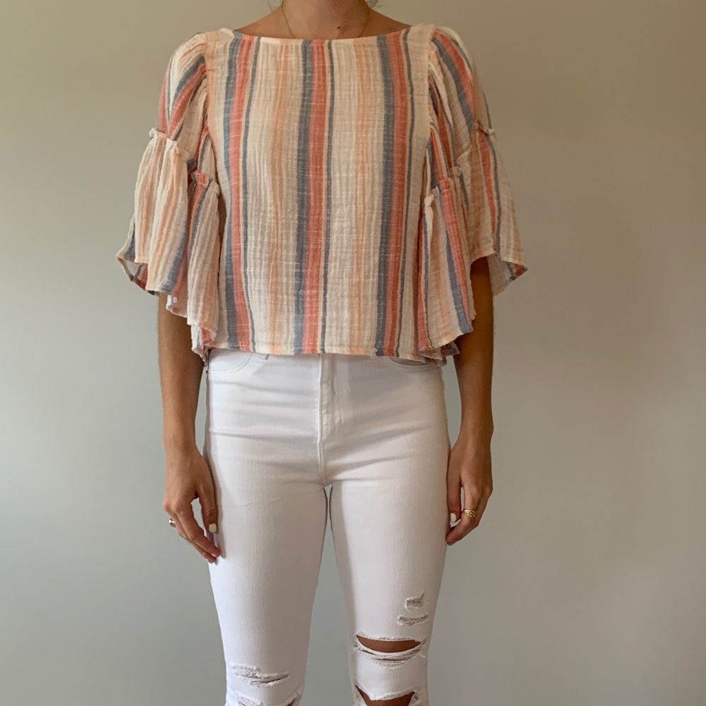 Pastel striped blouse
